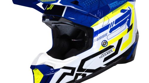 Just1 J40 Helmet Mission Fluo Yellow/Blue Gloss