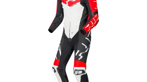 Richa Stradale GP One-Piece Leather Suit White/Red Fluo